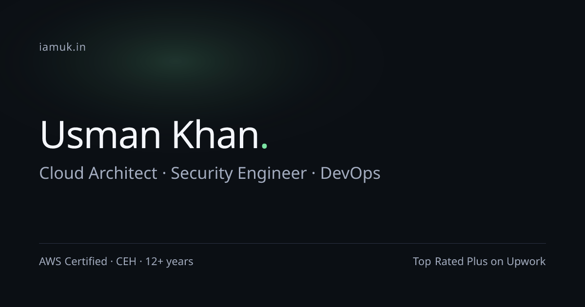 About · Usman Khan